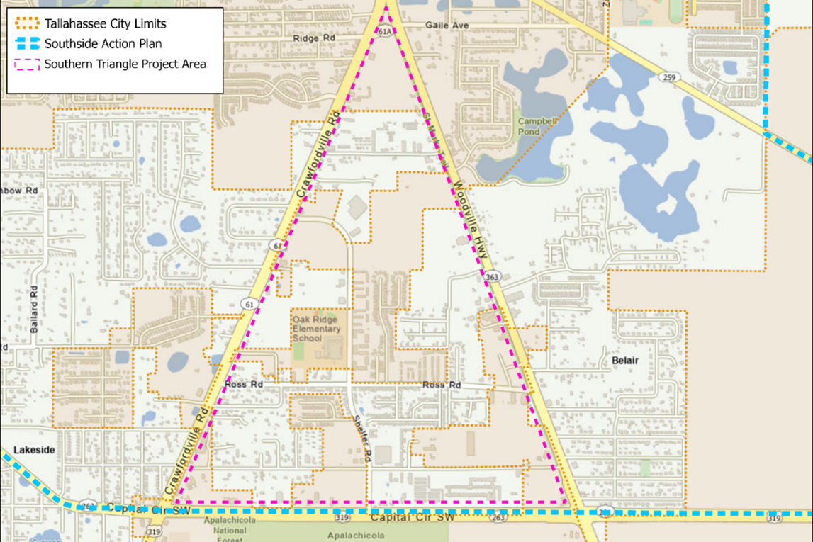 Map of Southern Triangle Project Expansion Area